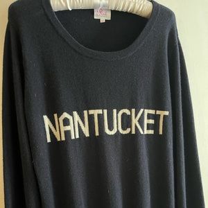 Pink pineapple Nantucket cashmere sweater xl